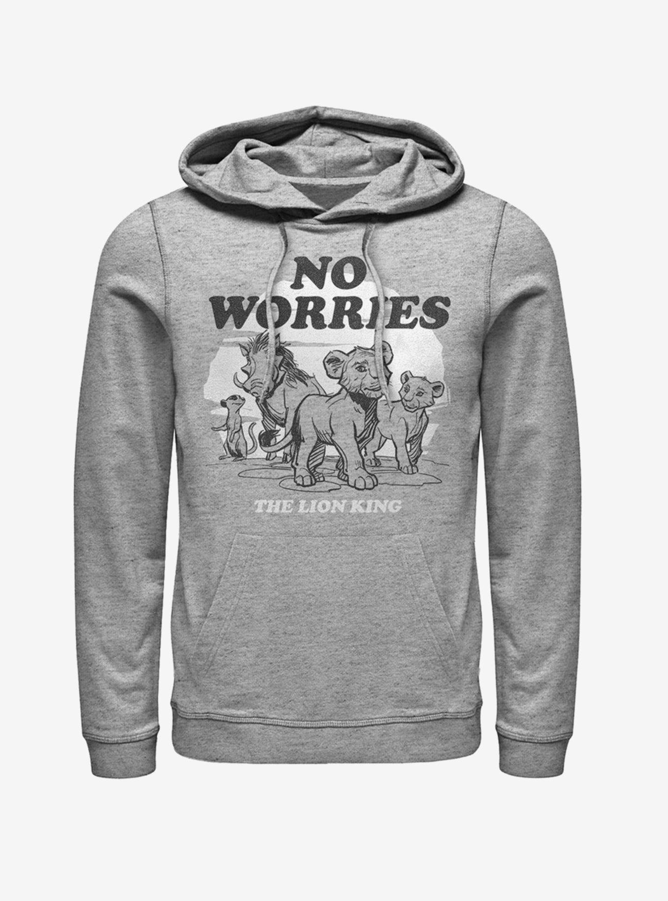 Disney The Lion King 2019 No Worries Back Hoodie, ATH HTR, hi-res