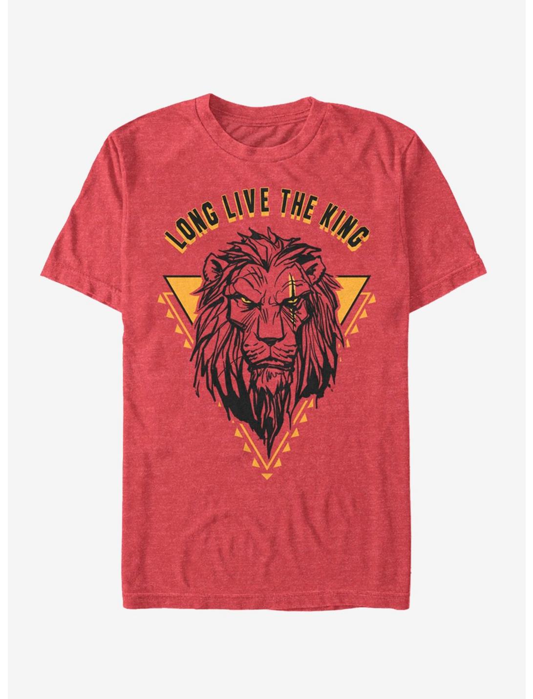 Disney The Lion King 2019 Long Live The King Scar T-Shirt, RED HTR, hi-res