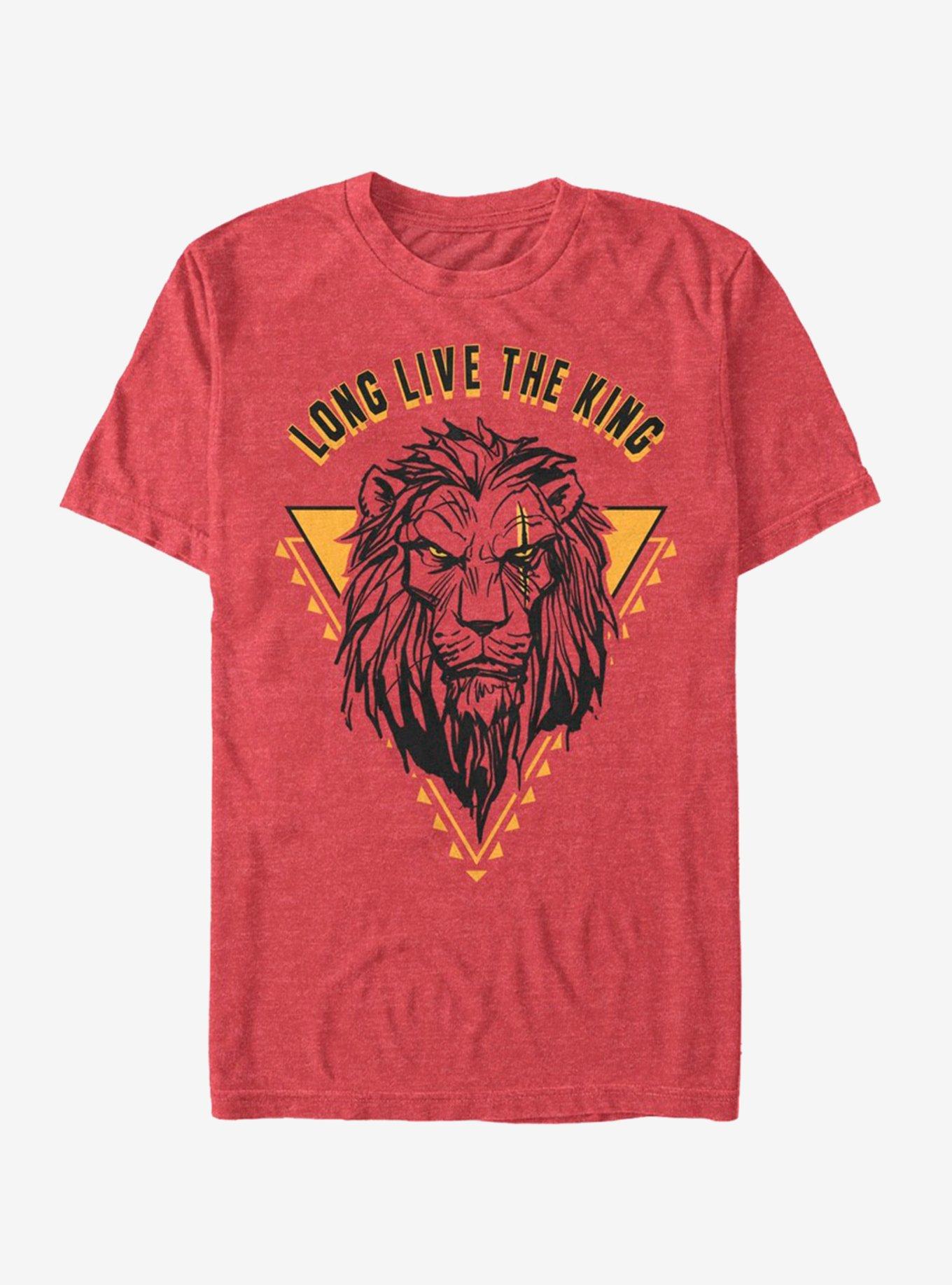 Disney The Lion King 2019 Long Live The King Scar T-Shirt, RED HTR, hi-res