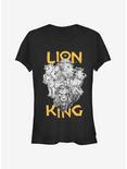 Disney The Lion King 2019 Cast Photo Girls T-Shirt, BLACK, hi-res