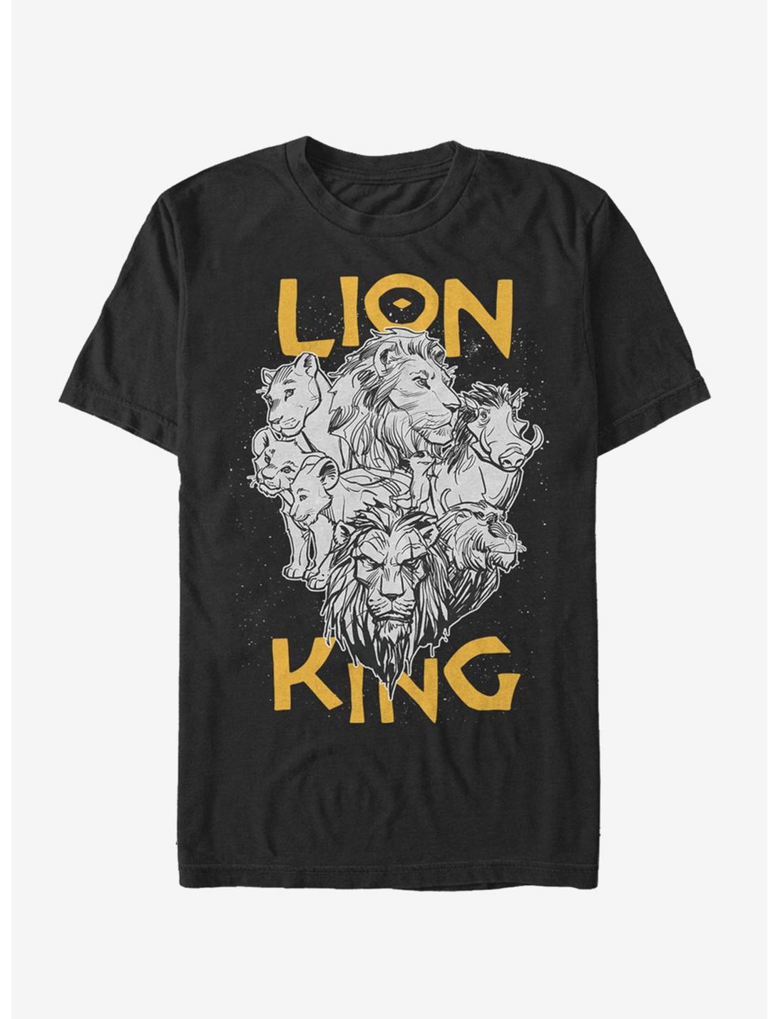 Disney The Lion King 2019 Cast Photo T-Shirt, BLACK, hi-res