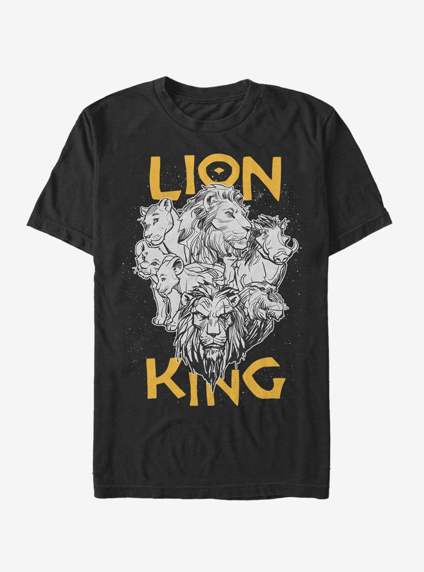 Disney The Lion King 2019 Cast Photo T-Shirt, BLACK, hi-res