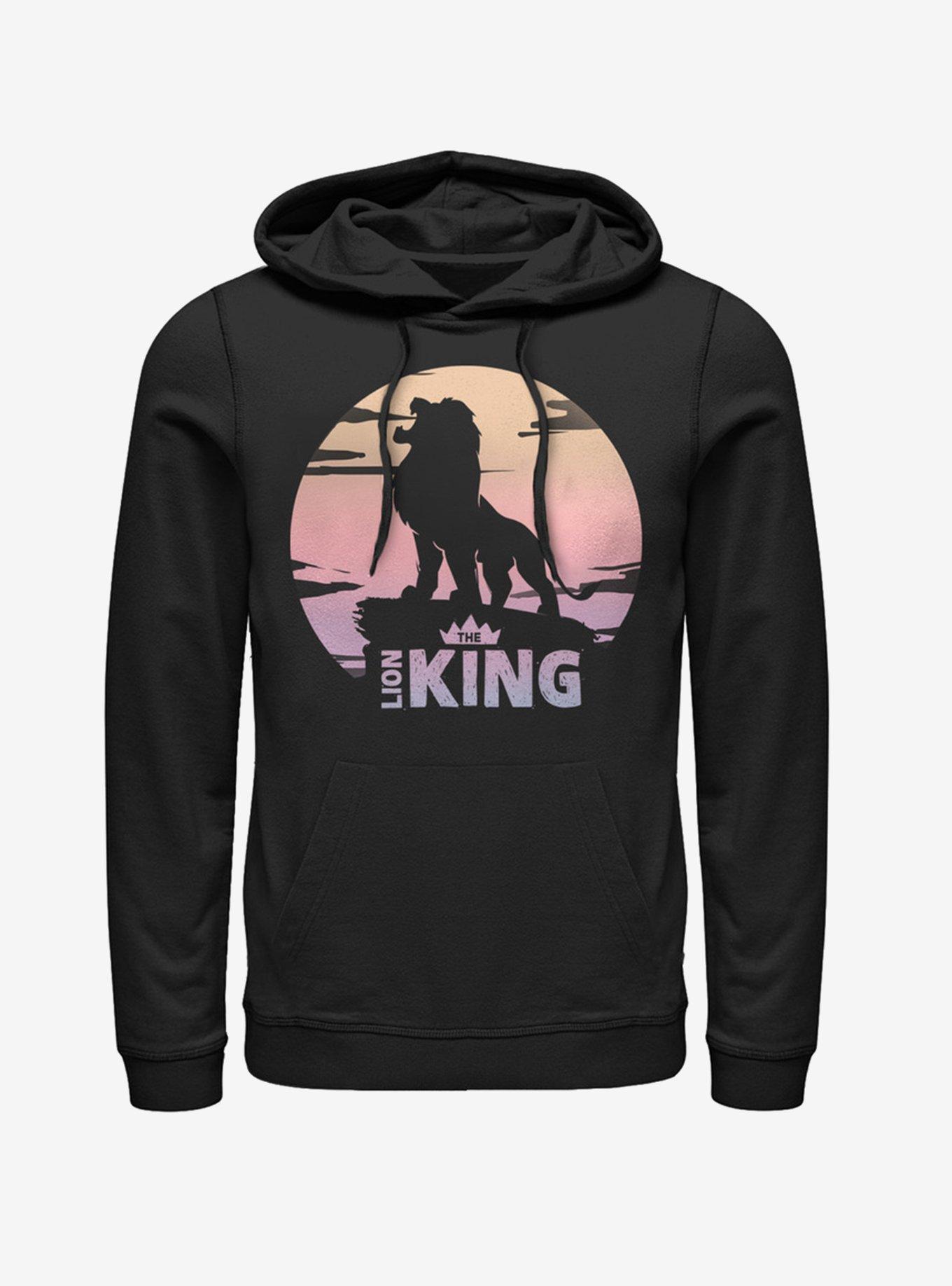 Disney The Lion King 2019 Sunset Logo Hoodie, BLACK, hi-res