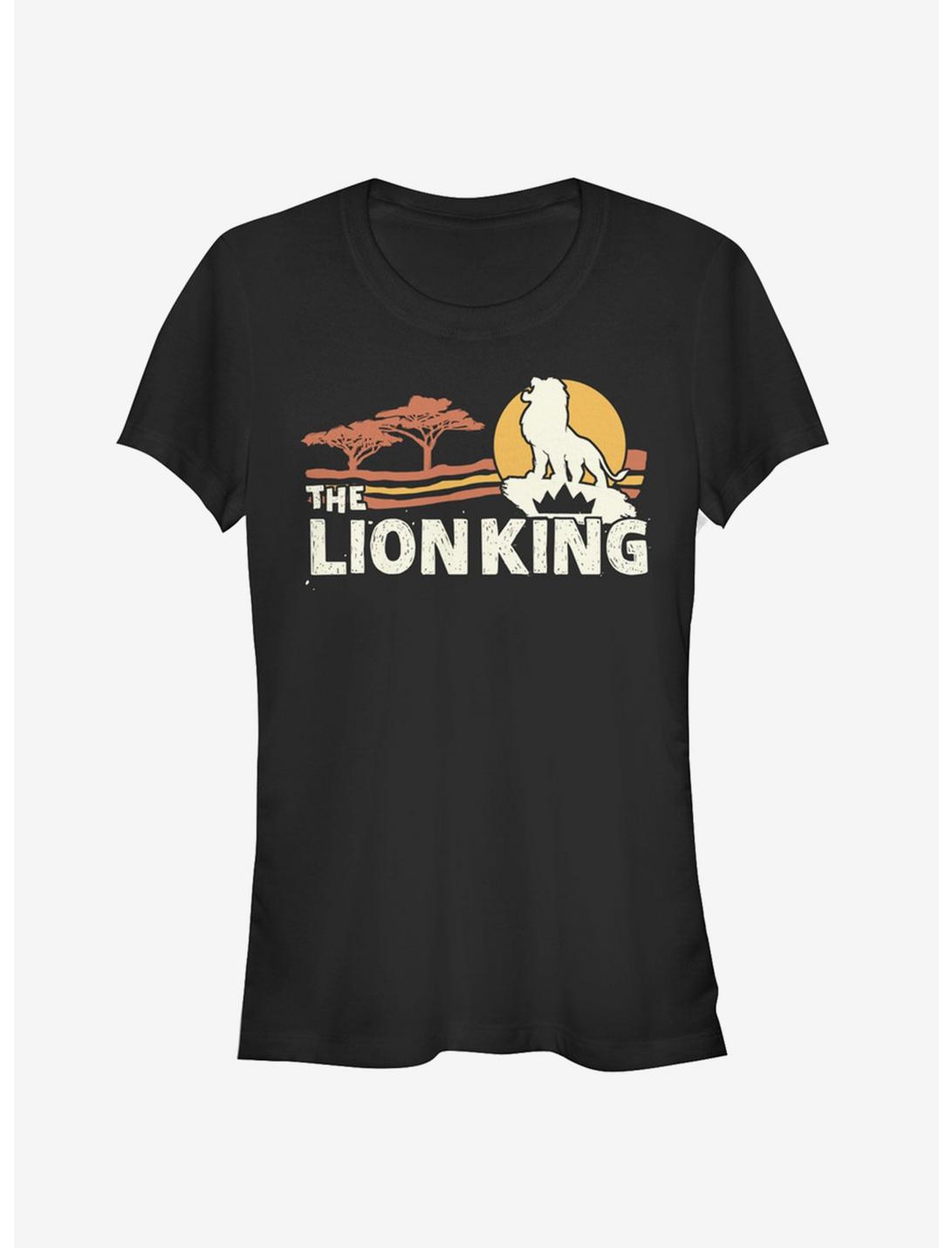 Disney The Lion King 2019 Savannah Scene Back Girls T-Shirt, BLACK, hi-res