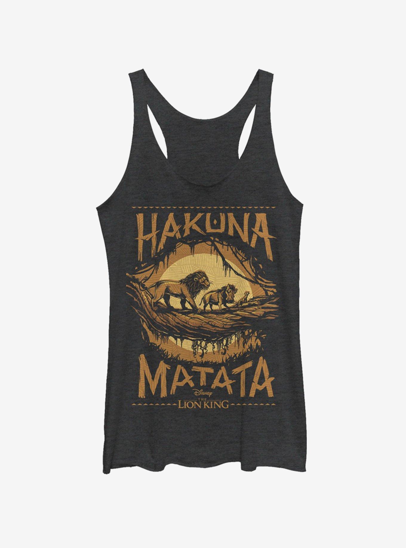 Disney The Lion King 2019 Savanna Poster Girls Tank, BLK HTR, hi-res