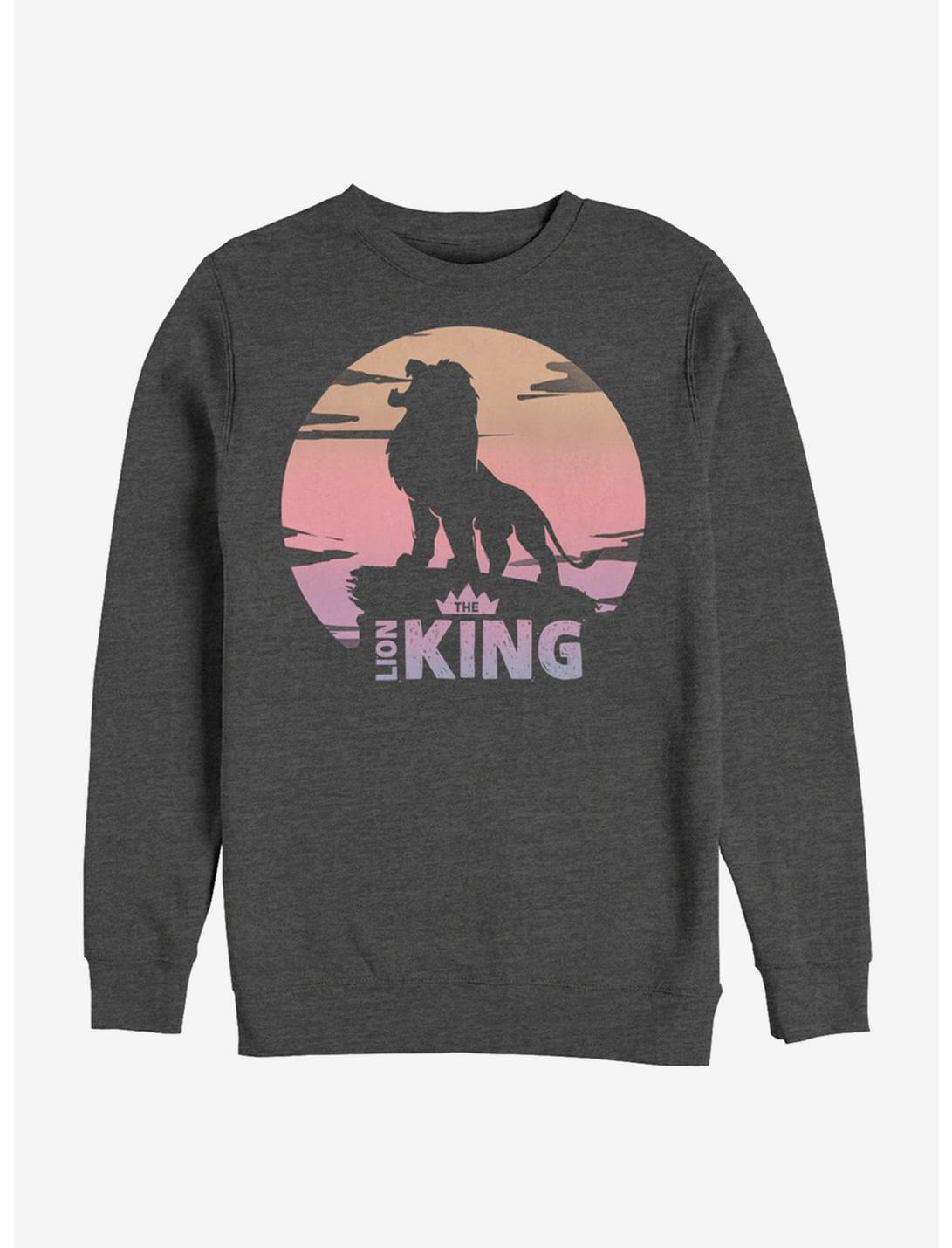 Disney The Lion King 2019 Sunset Logo Sweatshirt, CHAR HTR, hi-res