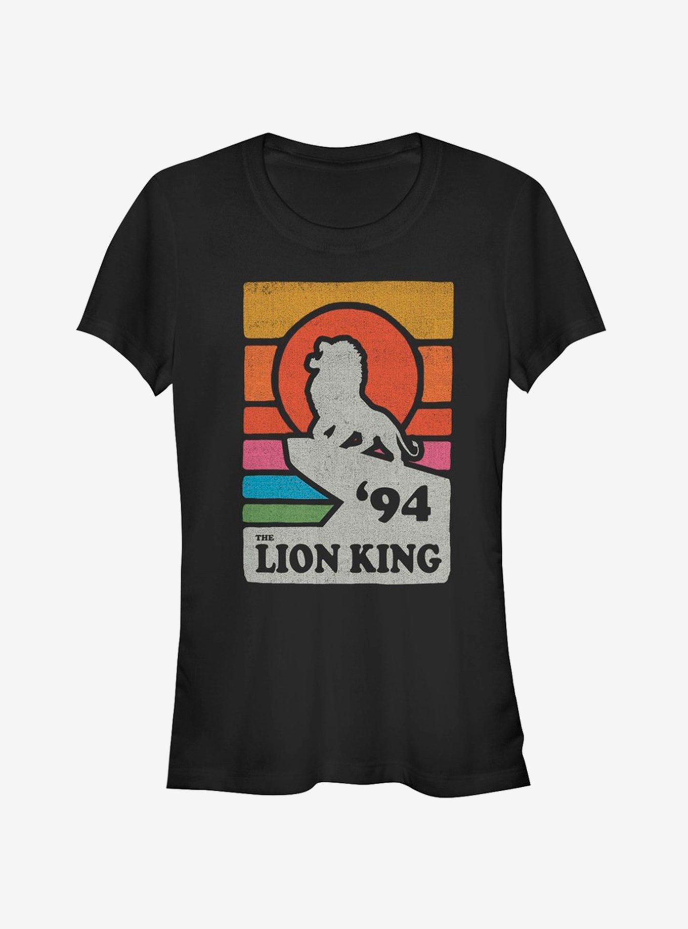 Disney The Lion King 2019 Vintage Rainbow Girls T-Shirt, BLACK, hi-res