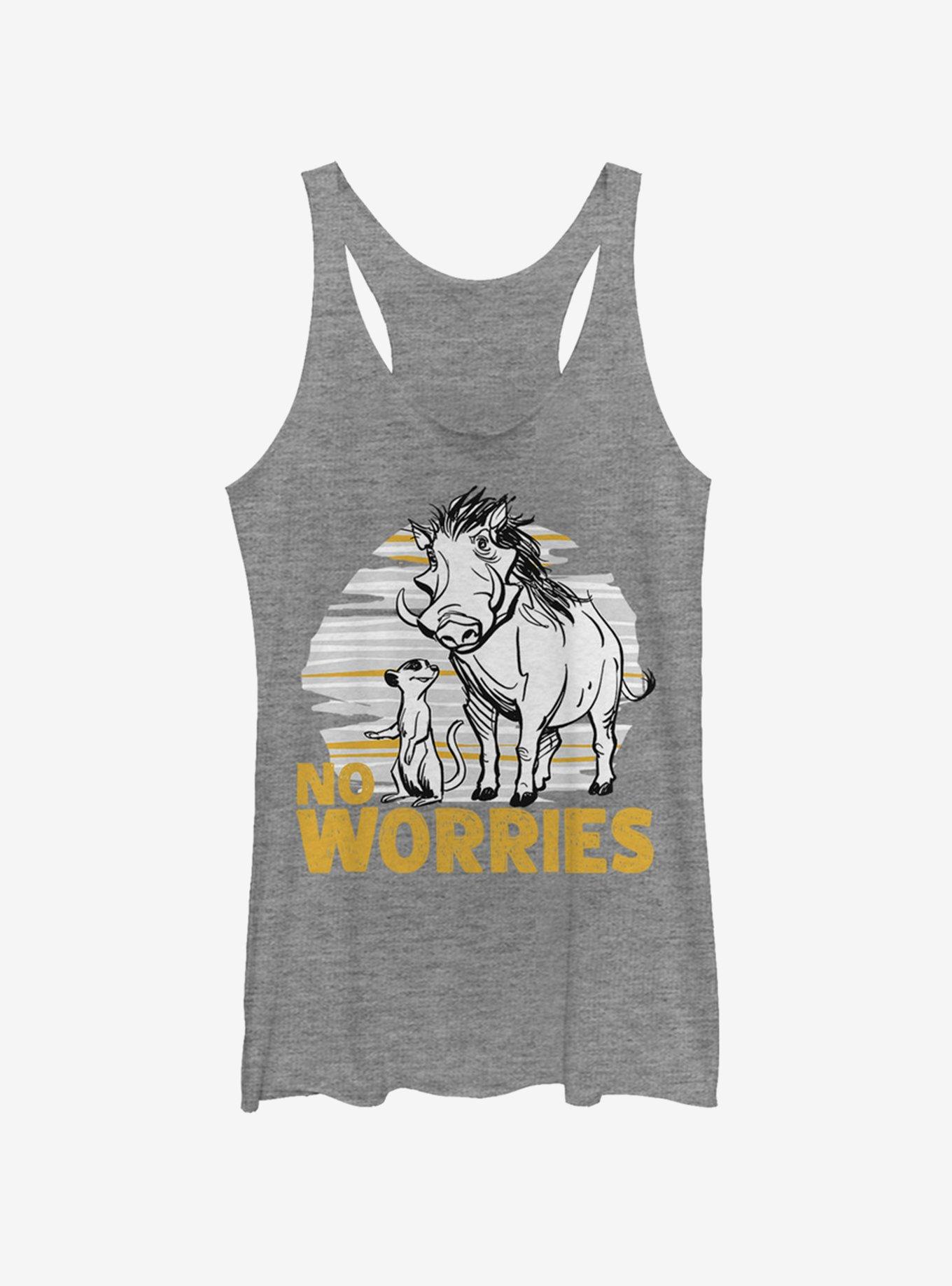 Disney The Lion King 2019 No Worries Club Girls Tank, GRAY HTR, hi-res