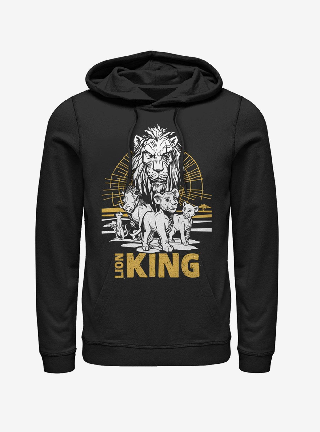 Disney The Lion King 2019 Lion King Group Hoodie, BLACK, hi-res