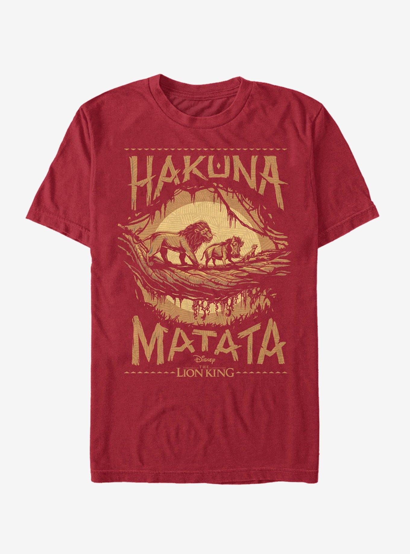 Disney The Lion King 2019 Savannah Poster T-Shirt, CARDINAL, hi-res