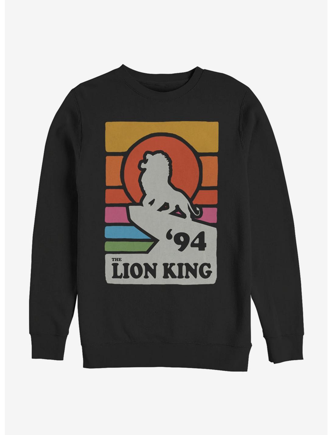 Disney The Lion King 2019 Vintage Rainbow Sweatshirt, BLACK, hi-res