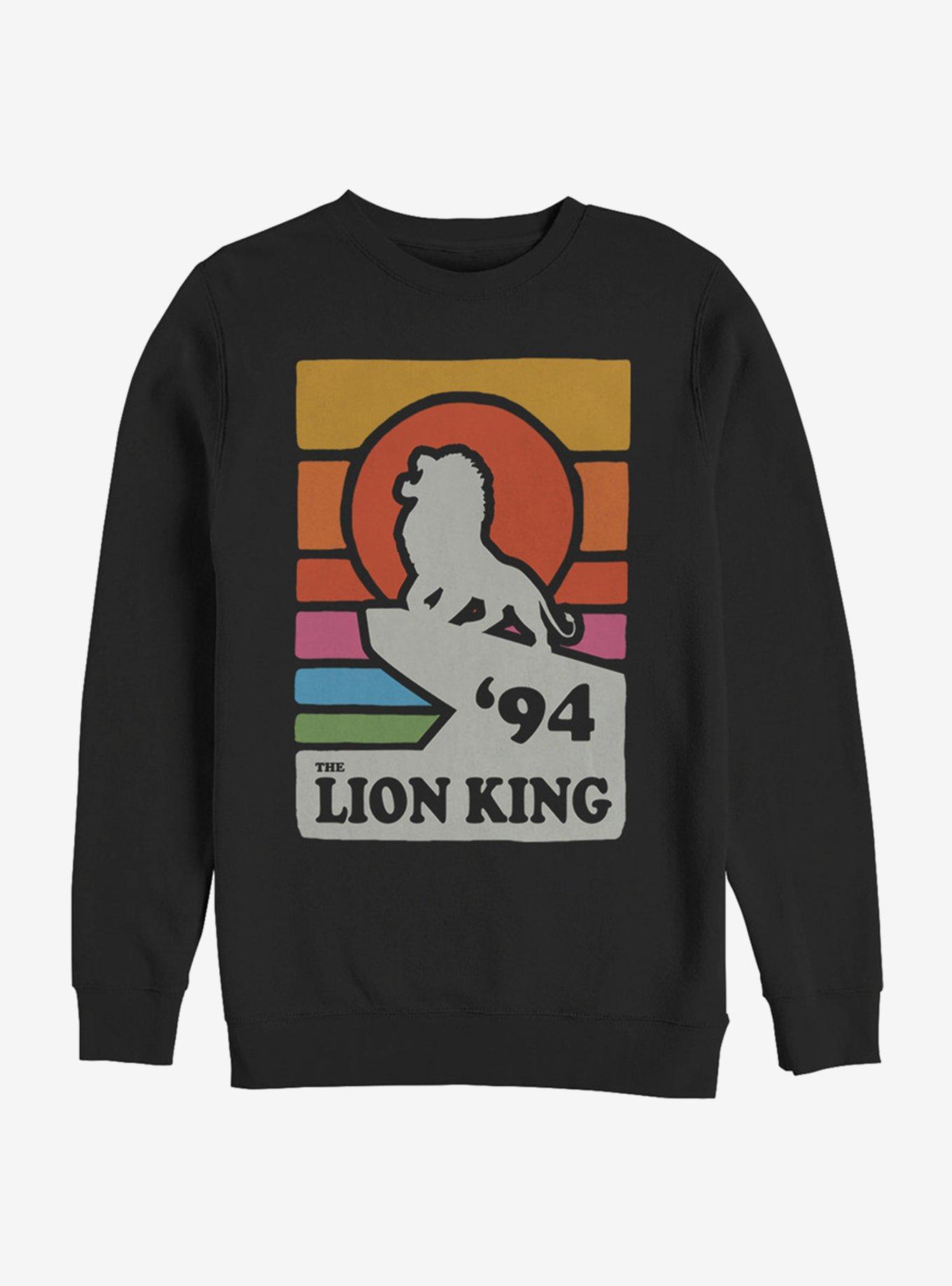 Disney The Lion King 2019 Vintage Rainbow Sweatshirt, BLACK, hi-res