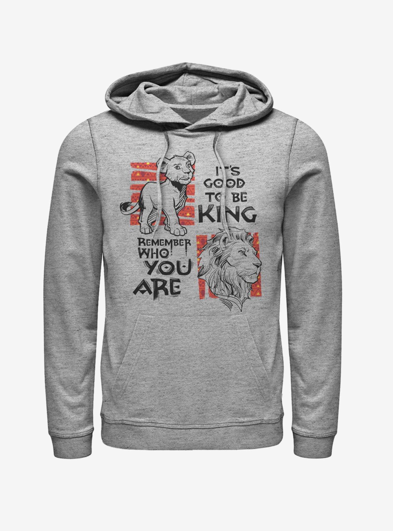 Disney The Lion King 2019 Simba Text Hoodie, ATH HTR, hi-res