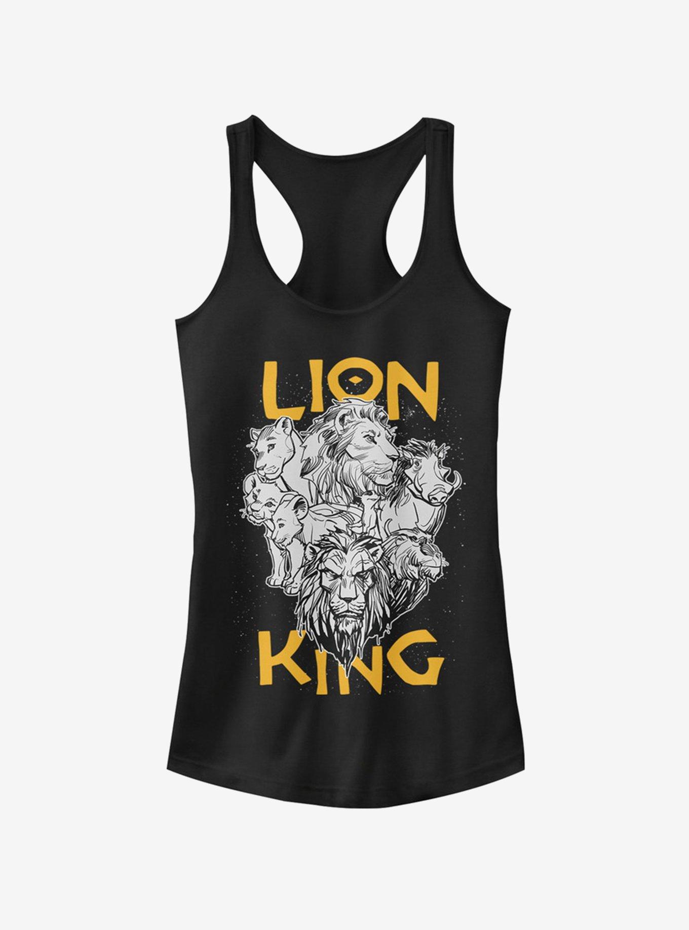 Disney The Lion King 2019 Cast Photo Girls Tank, BLACK, hi-res