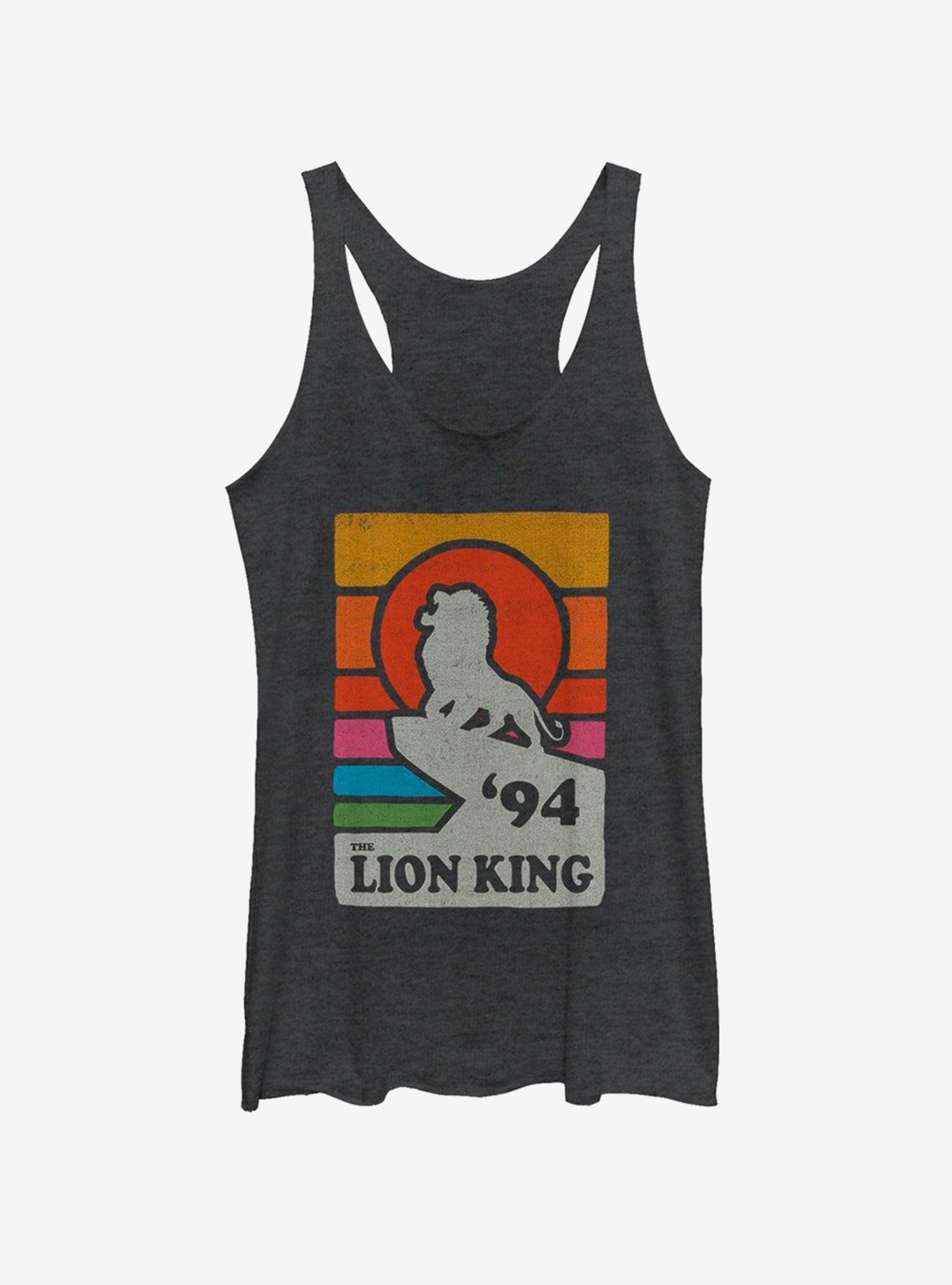 Disney The Lion King 2019 Vintage Rainbow Girls Tank, BLK HTR, hi-res