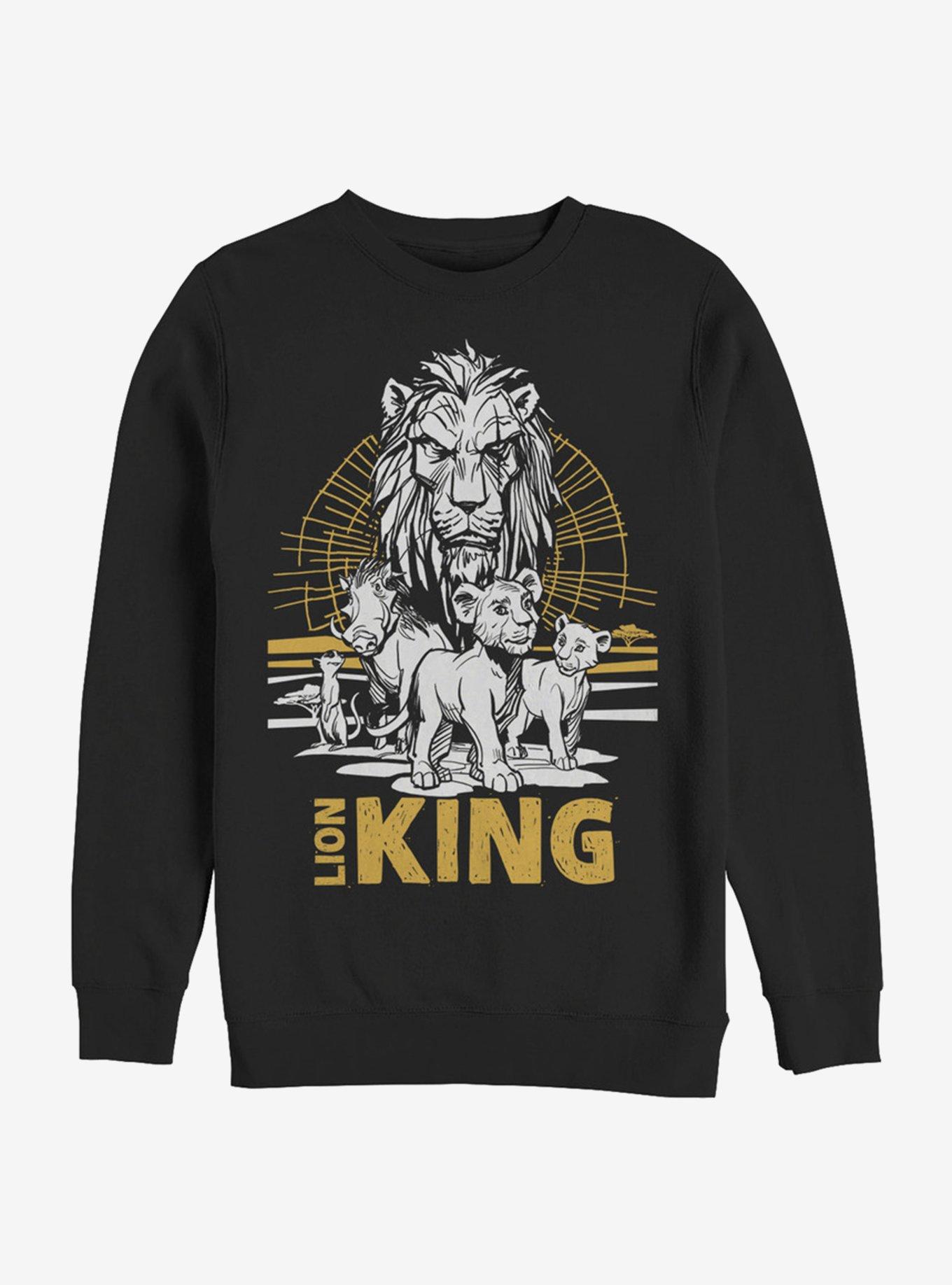 Disney The Lion King 2019 Lion King Group Sweatshirt, BLACK, hi-res