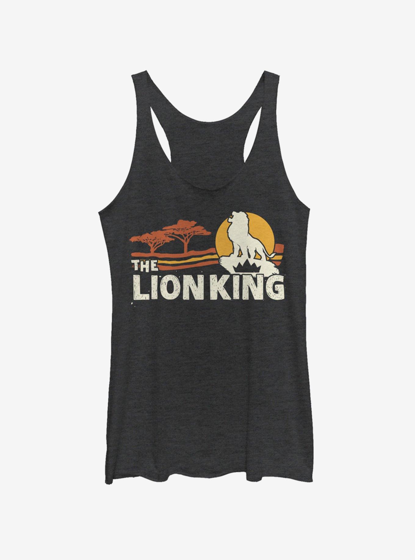 Disney The Lion King 2019 Savannah Scene Back Girls Tank, BLK HTR, hi-res