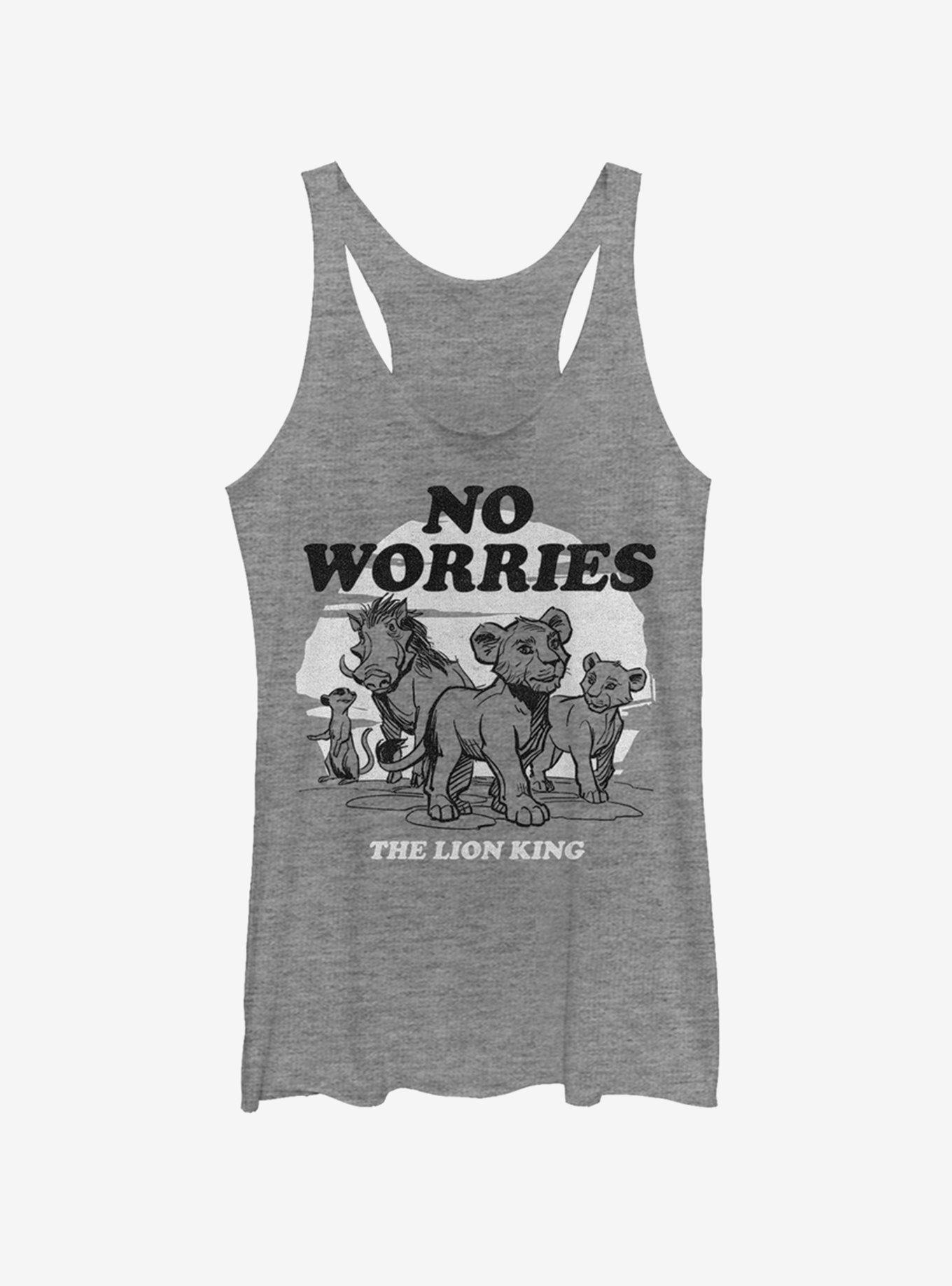 Disney The Lion King 2019 No Worries Back Girls Tank, GRAY HTR, hi-res