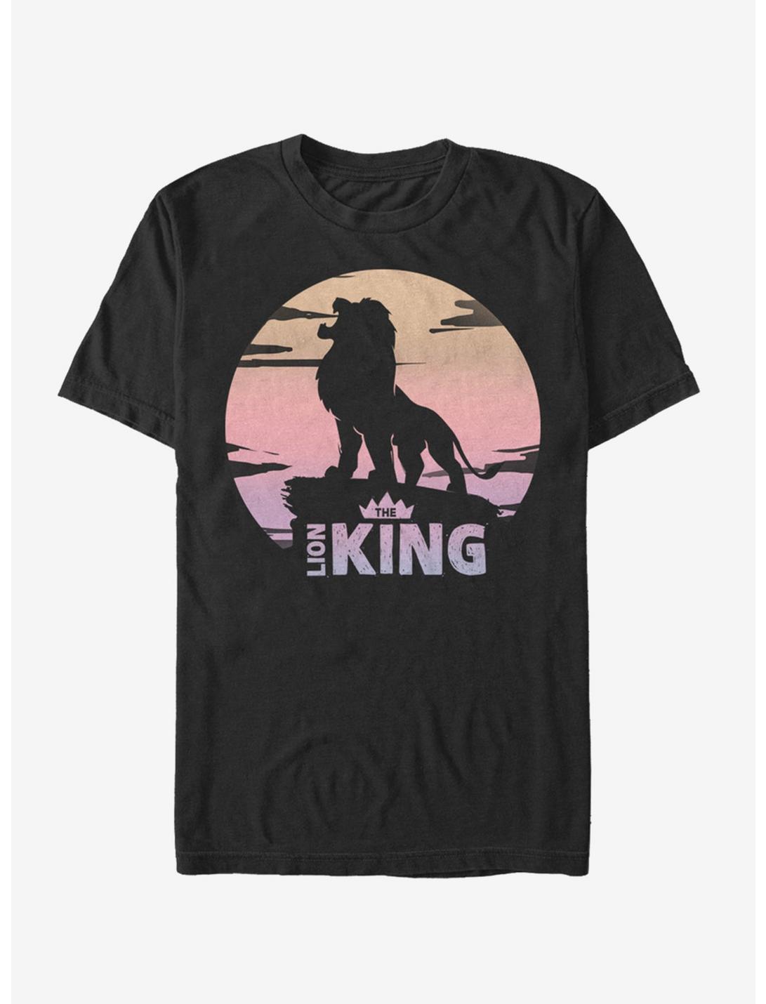 Disney The Lion King 2019 Sunset Logo T-Shirt, BLACK, hi-res