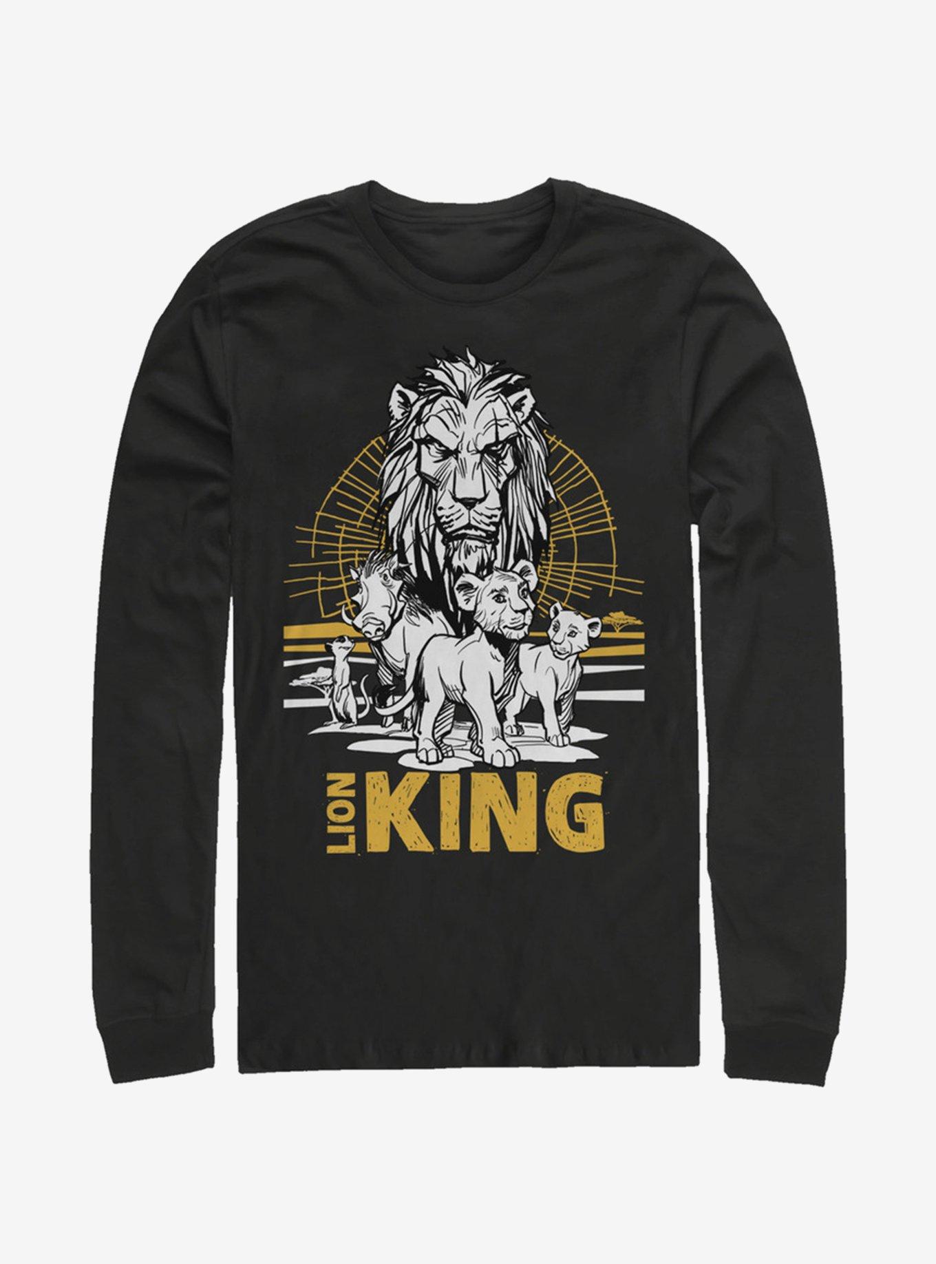 Disney The Lion King 2019 Lion King Group Long-Sleeve T-Shirt, BLACK, hi-res