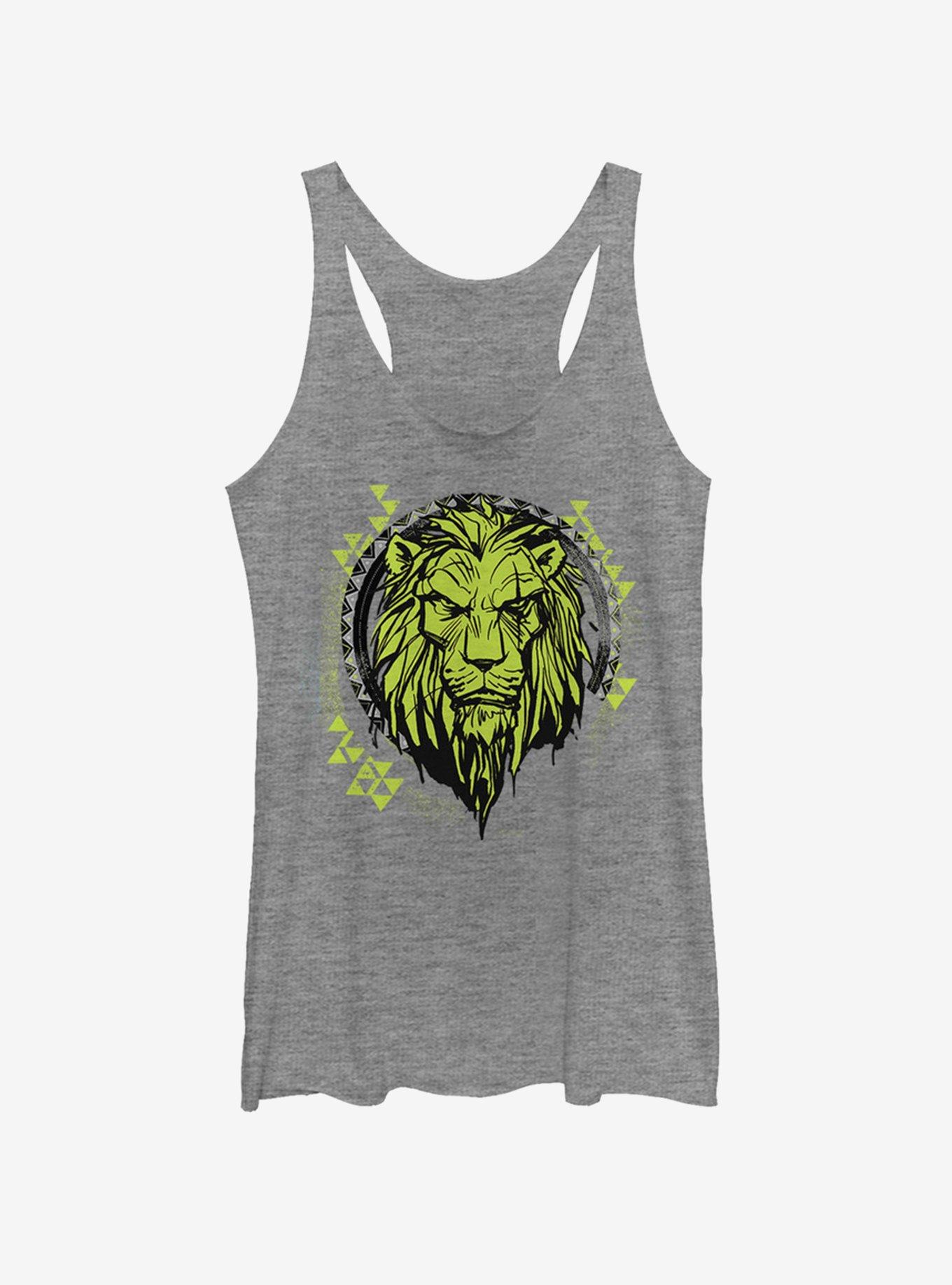 Disney The Lion King 2019 Tribal Scar Womens Tank, GRAY HTR, hi-res