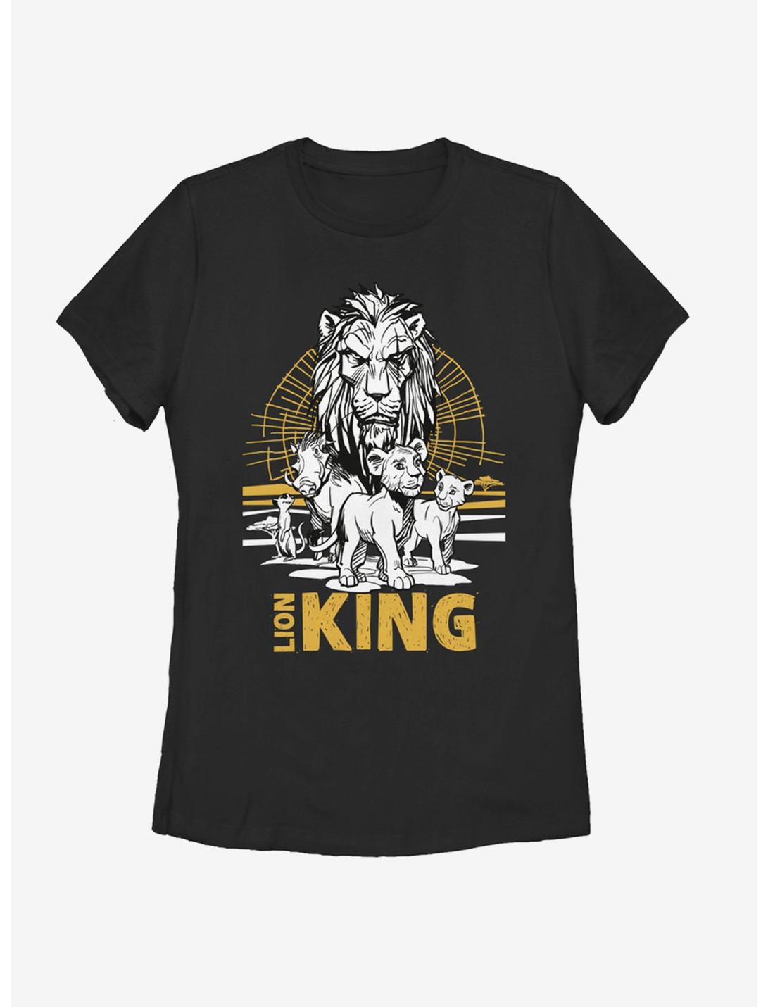 Disney The Lion King 2019 Lion King Group Womens T-Shirt, BLACK, hi-res