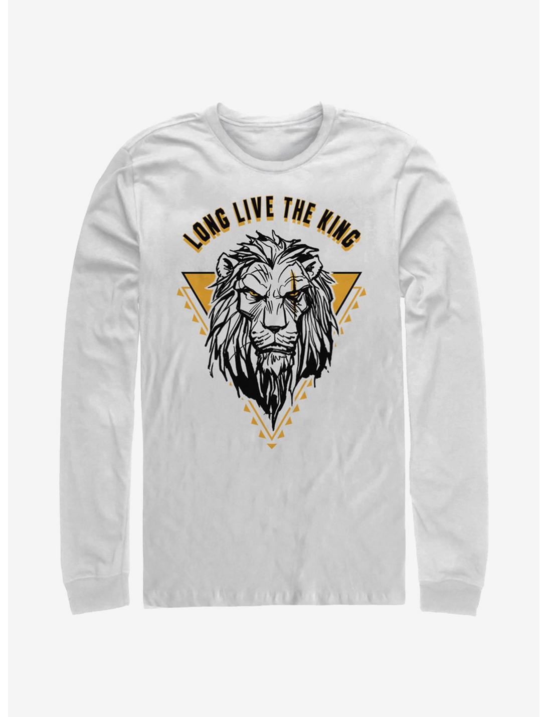 Disney The Lion King 2019 Long Live The King Scar Long-Sleeve T-Shirt, WHITE, hi-res