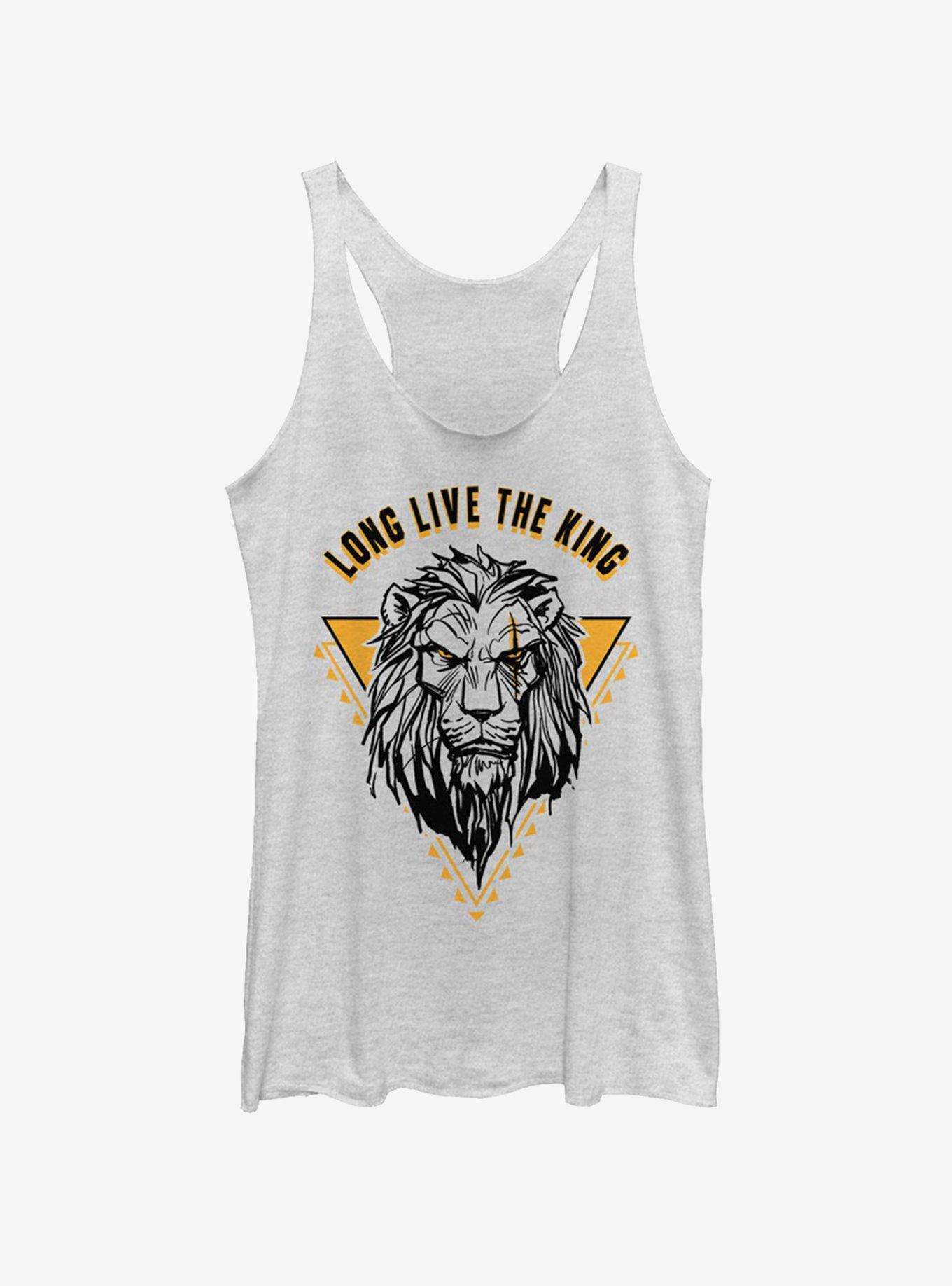 Disney The Lion King 2019 Long Live The King Scar Womens Tank, WHITE HTR, hi-res