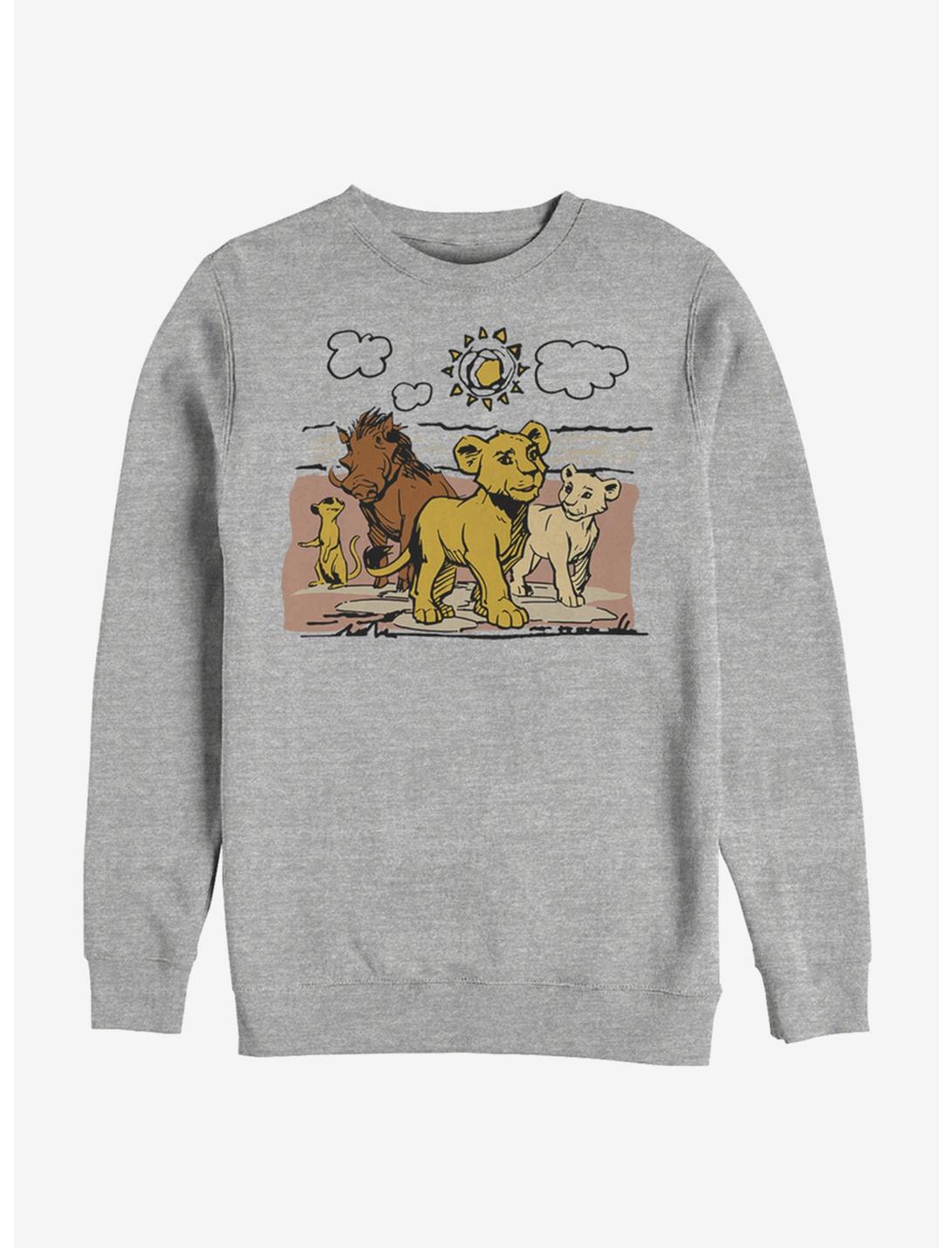 Disney The Lion King 2019 Hakuna Group Sweatshirt, ATH HTR, hi-res