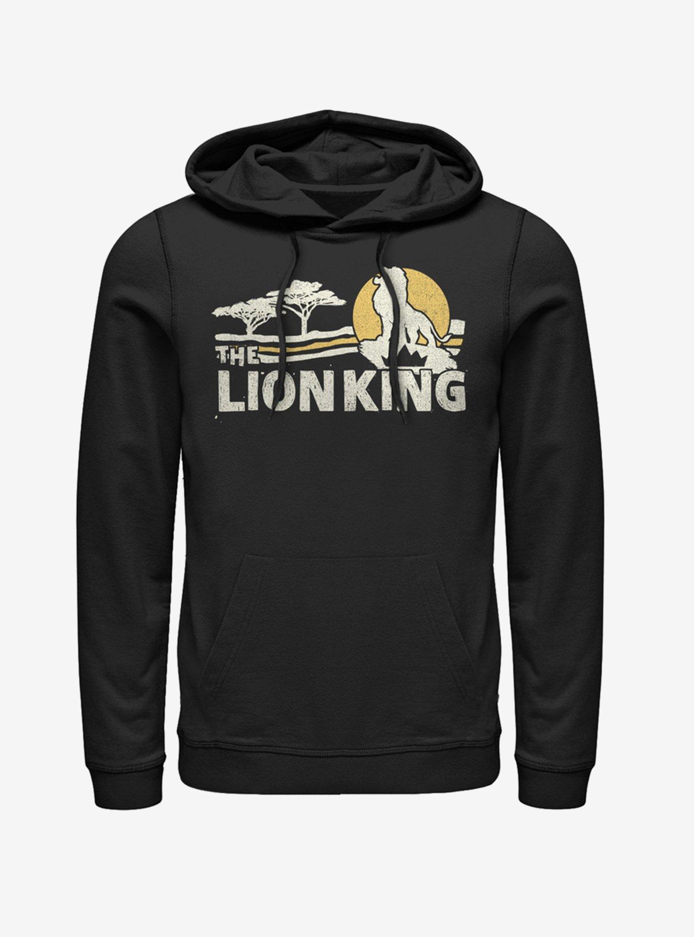 Disney The Lion King 2019 Savannah Scene Back  Hoodie, BLACK, hi-res