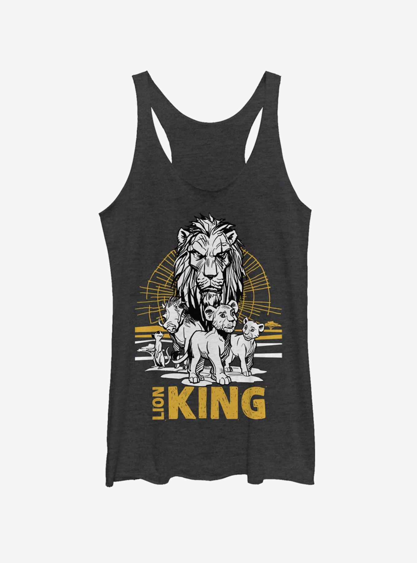 Disney The Lion King 2019 Lion King Group Girls Tank, BLK HTR, hi-res