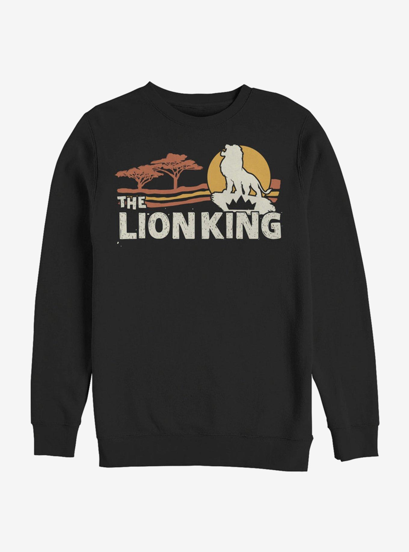 Disney The Lion King 2019 Savannah Scene Back Sweatshirt, BLACK, hi-res