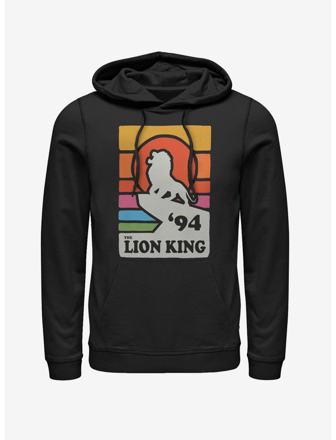 Disney The Lion King 2019 Vintage Rainbow Hoodie, BLACK, hi-res