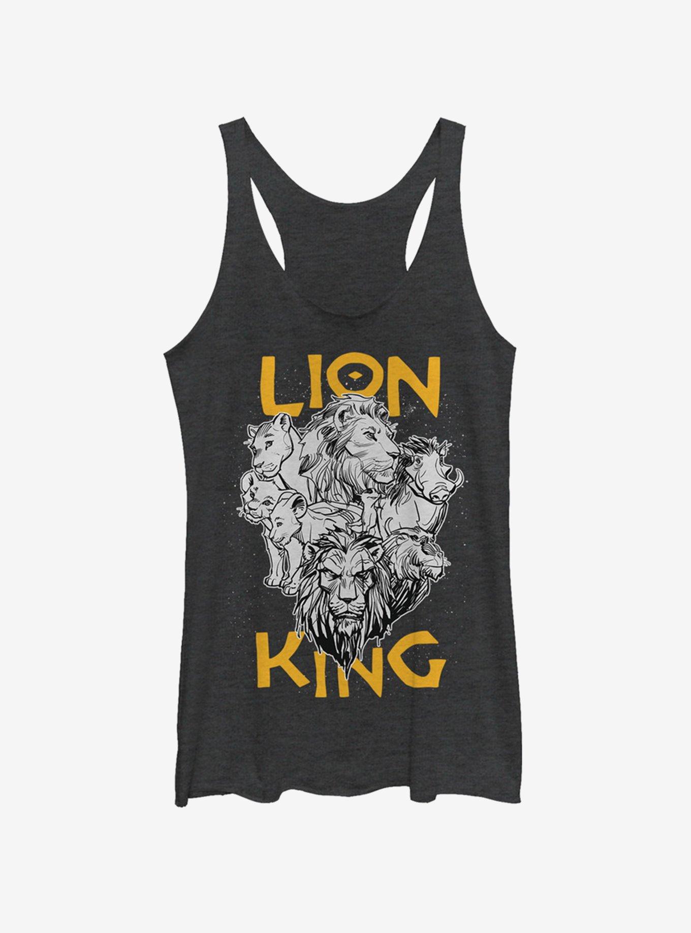 Disney The Lion King 2019 Cast Photo Girls Tank, BLK HTR, hi-res