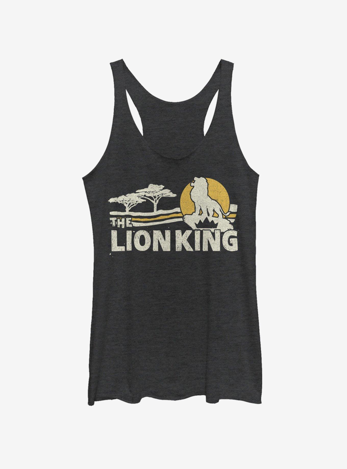 Disney The Lion King 2019 Savannah Scene Back Girls Tank, BLK HTR, hi-res