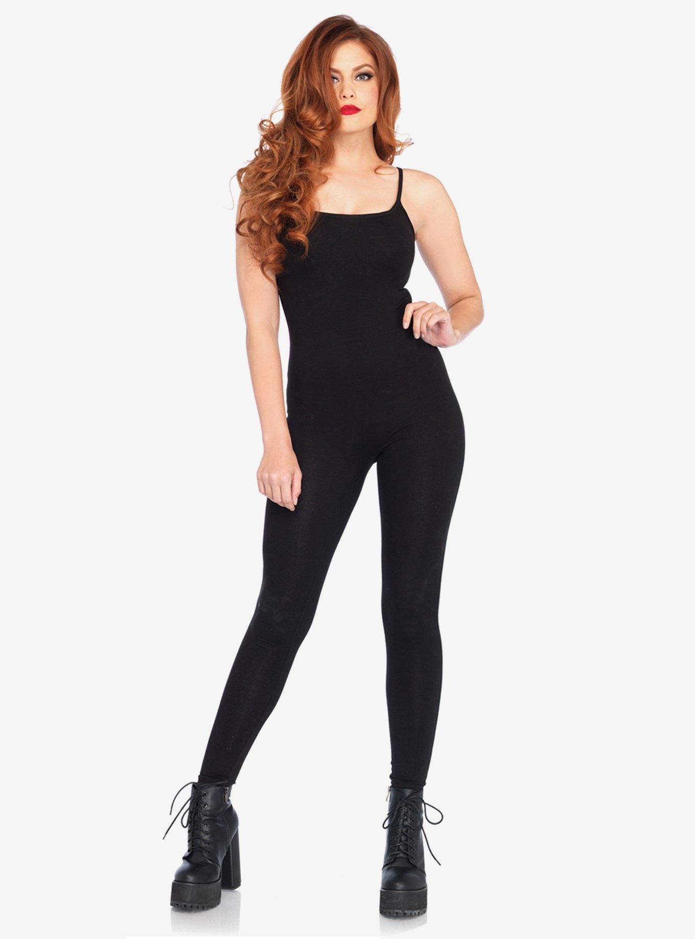 Basic Black Unitard, BLACK, hi-res