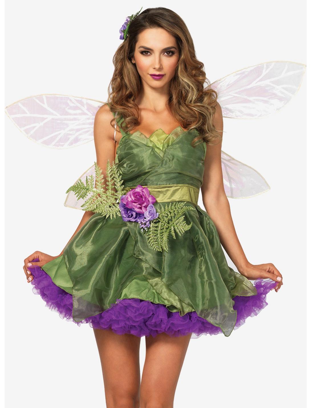 Woodland Fairy Costume, GREEN, hi-res