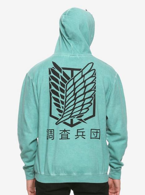 Attack On Titan Black Scout Logo Hoodie | Hot Topic