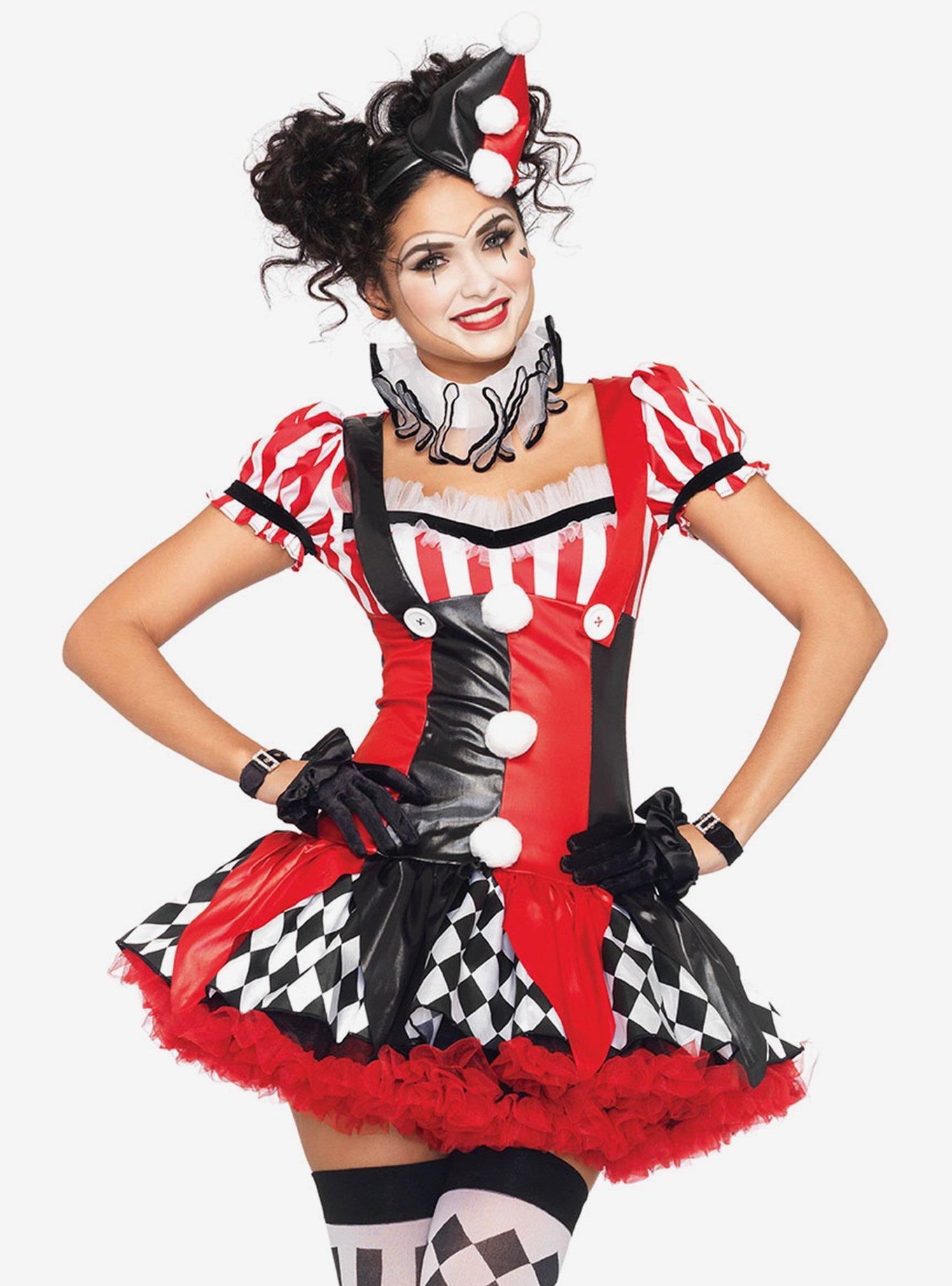 Harlequin Clown Costume, , hi-res