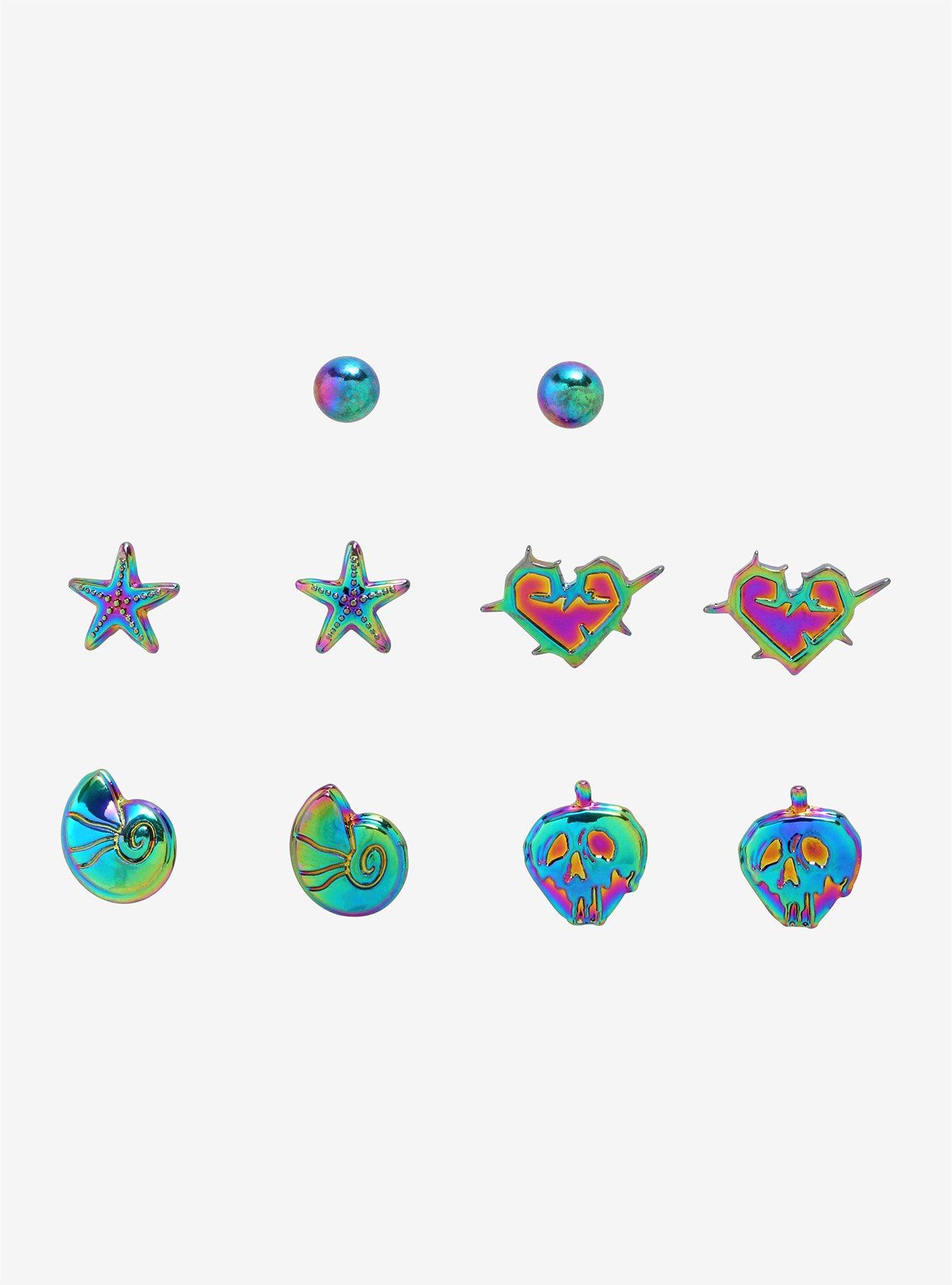 Disney Villains Anodized Icons Earring Set, , hi-res