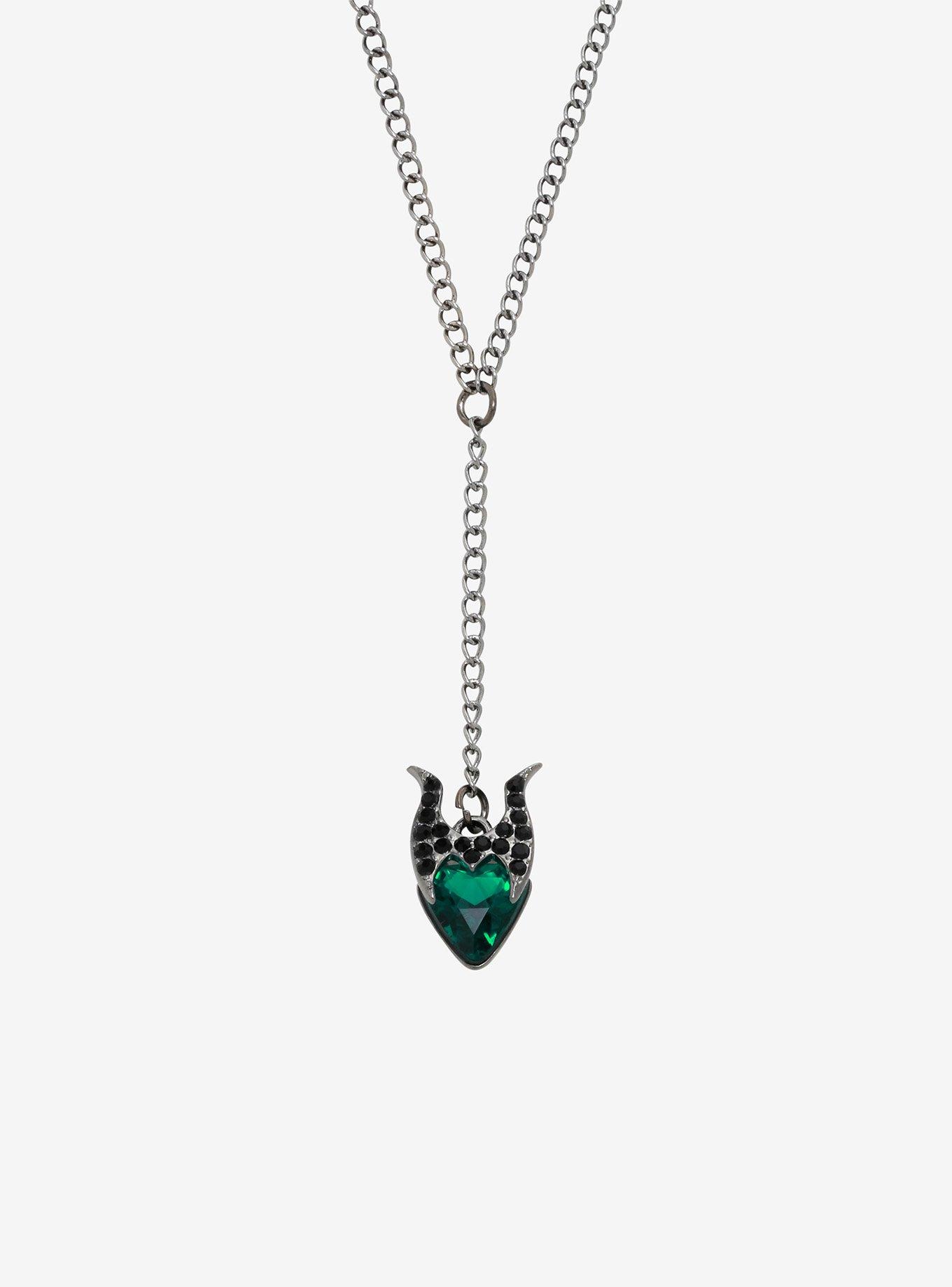 Disney Sleeping Beauty Maleficent Drop Necklace, , hi-res