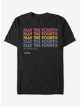 Star Wars May the Fourth Stack T-Shirt, BLACK, hi-res