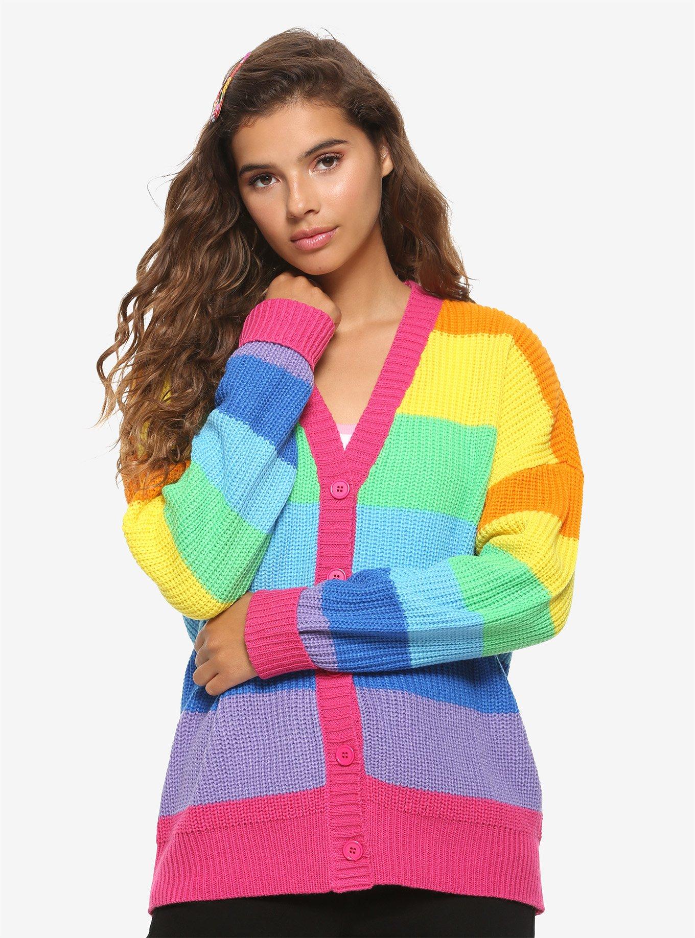 Girls rainbow store cardigan