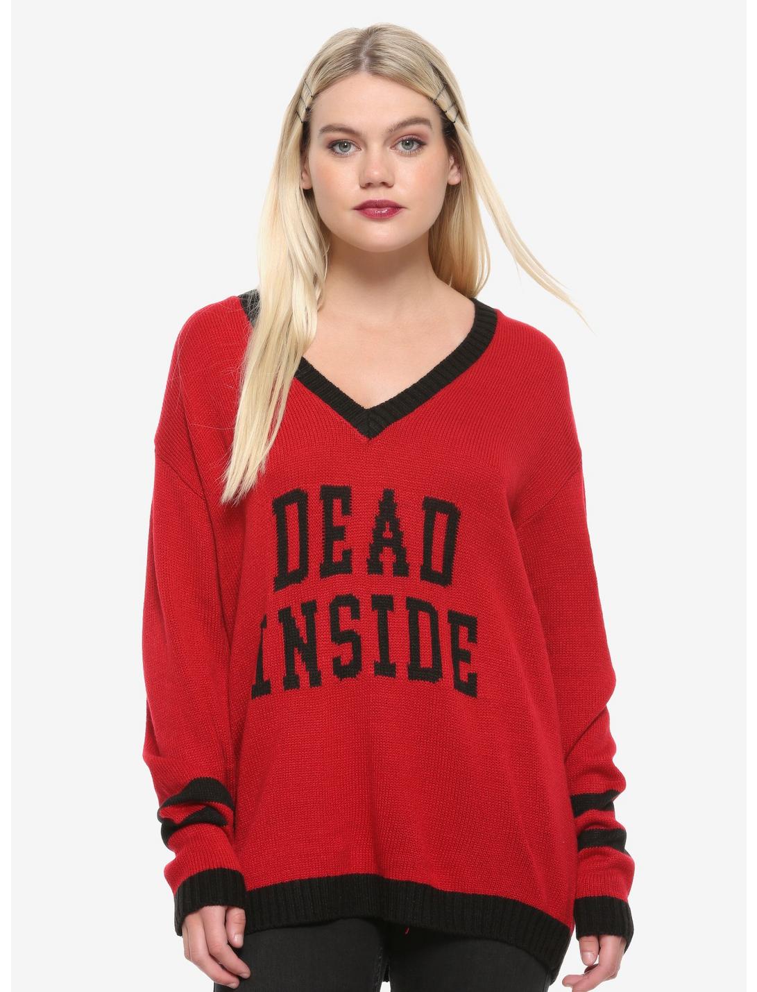 Dead Inside Girls Sweater, BLACK, hi-res