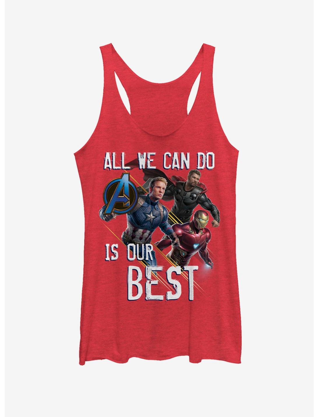Marvel Avengers Endgame Our Best Womens Tank Top Top, RED HTR, hi-res