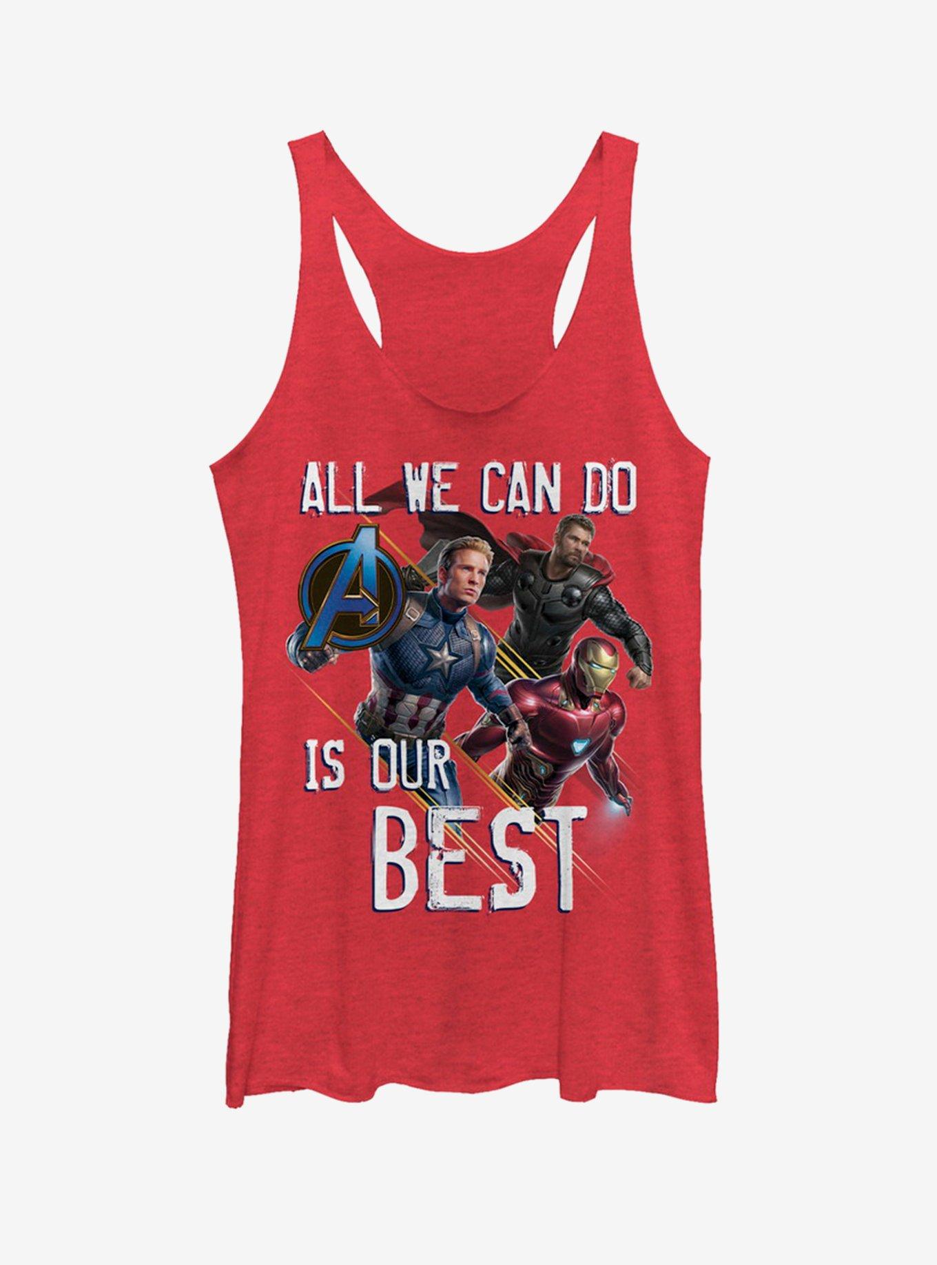 Marvel Avengers Endgame Our Best Womens Tank Top Top, RED HTR, hi-res