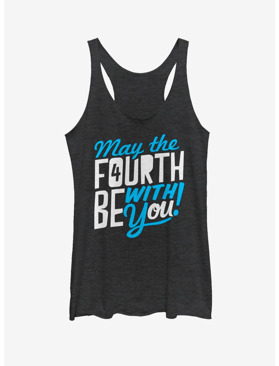 Star Wars May the Fourth be with You Womens Tank Top, BLK HTR, hi-res