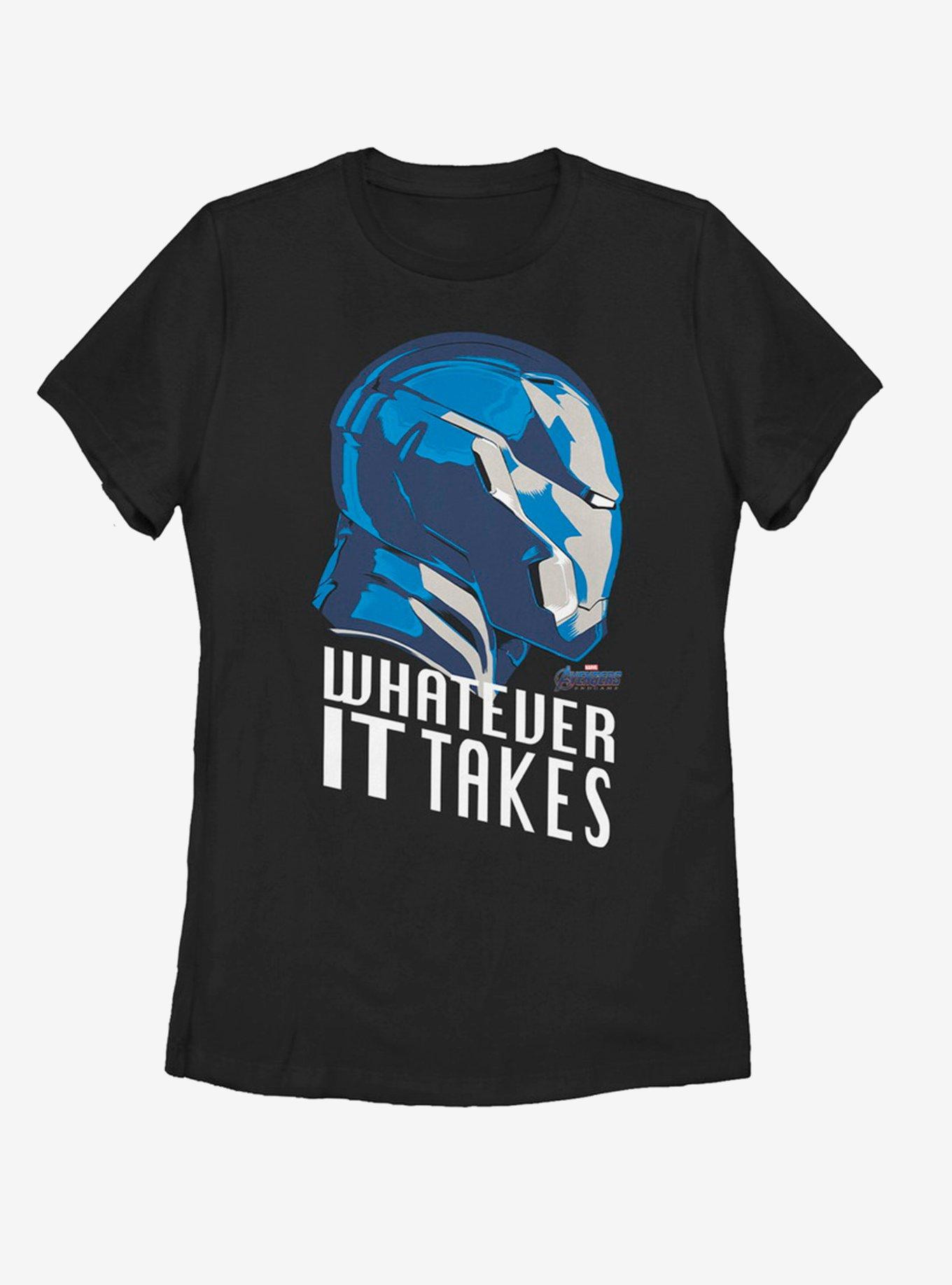 Marvel Avengers Endgame Ironman Calls Womens T-Shirt, BLACK, hi-res