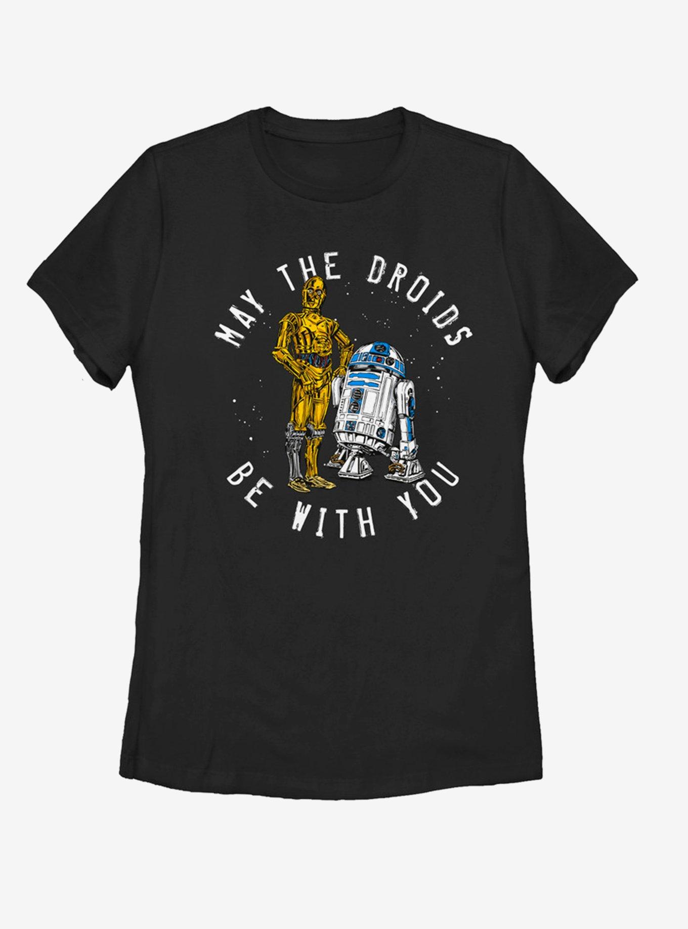 Star Wars May the Fourth Droid Luck Womens T-Shirt, BLACK, hi-res view 1