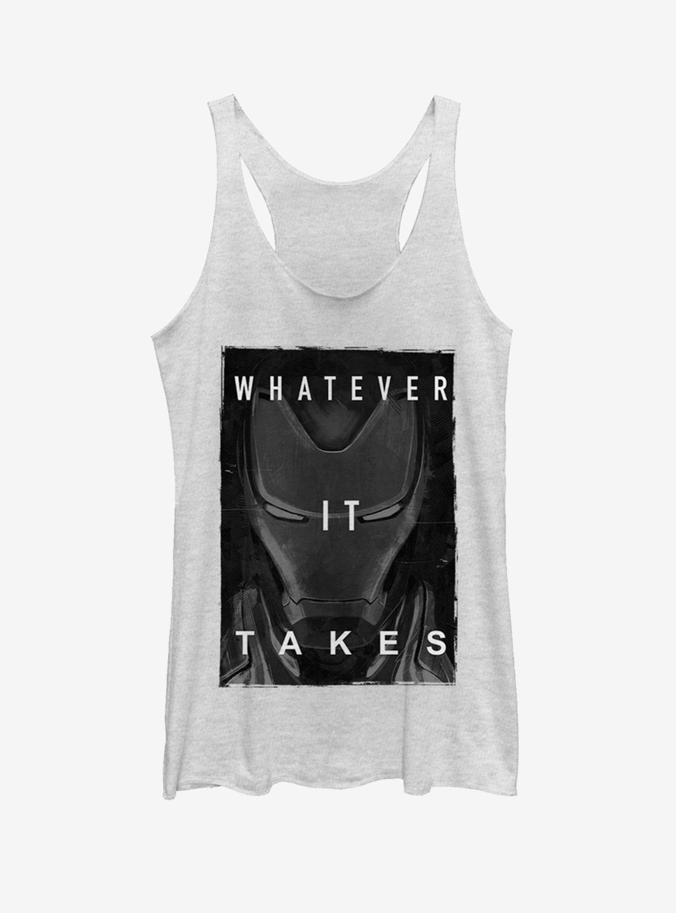 Marvel Avengers Endgame Ironman Darken Womens Tank Top, WHITE HTR, hi-res